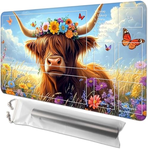 GYSYZJDH Kartenspielmatte für MTG & TCG, 61 x 35,6 cm, rutschfeste magische Spielmatte & Zonen, strapazierfähige Gummi-Oberfläche, ideal für Kartenspiele & Brettspiele, tragbar mit Aufbewahrungstasche GYSYZJDH Kartenspielmatte für MTG & TCG, 61 x 35,6 cm, rutschfeste magische Spielmatte & Zonen, strapazierfähige Gummi-Oberfläche, ideal für Kartenspiele & Brettspiele, tragbar mit Aufbewahrungstasche von GYSYZJDH