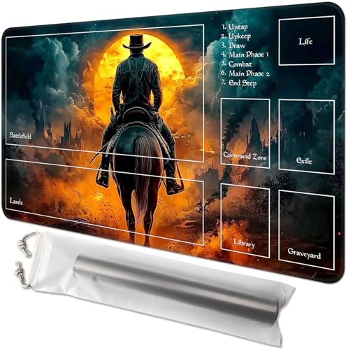 GYSYZJDH Kartenspielmatte für MTG & TCG, 61 x 35,6 cm, rutschfeste magische Spielmatte & Zonen, strapazierfähige Gummi-Oberfläche, ideal für Kartenspiele & Brettspiele, tragbar mit Aufbewahrungstasche GYSYZJDH Kartenspielmatte für MTG & TCG, 61 x 35,6 cm, rutschfeste magische Spielmatte & Zonen, strapazierfähige Gummi-Oberfläche, ideal für Kartenspiele & Brettspiele, tragbar mit Aufbewahrungstasche von GYSYZJDH