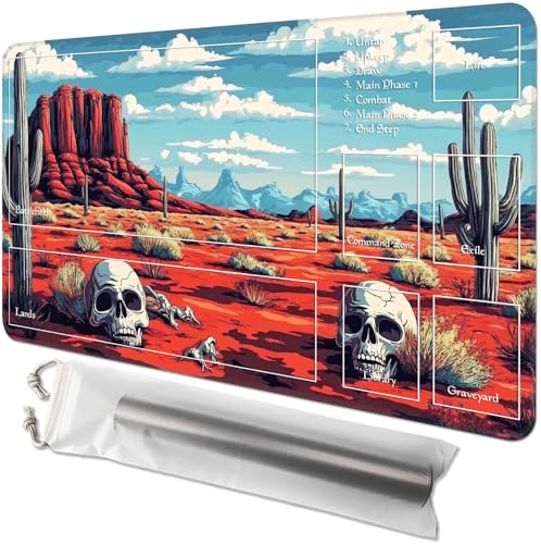 GYSYZJDH Kartenspielmatte für MTG & TCG, 61 x 35,6 cm, rutschfeste magische Spielmatte & Zonen, strapazierfähige Gummi-Oberfläche, ideal für Kartenspiele & Brettspiele, tragbar mit Aufbewahrungstasche GYSYZJDH Kartenspielmatte für MTG & TCG, 61 x 35,6 cm, rutschfeste magische Spielmatte & Zonen, strapazierfähige Gummi-Oberfläche, ideal für Kartenspiele & Brettspiele, tragbar mit Aufbewahrungstasche von GYSYZJDH