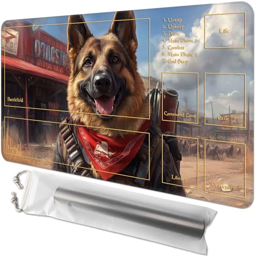 GYSYZJDH Kartenspielmatte für MTG & TCG, 61 x 35,6 cm, rutschfeste magische Spielmatte & Zonen, strapazierfähige Gummi-Oberfläche, ideal für Kartenspiele & Brettspiele, tragbar mit Aufbewahrungstasche GYSYZJDH Kartenspielmatte für MTG & TCG, 61 x 35,6 cm, rutschfeste magische Spielmatte & Zonen, strapazierfähige Gummi-Oberfläche, ideal für Kartenspiele & Brettspiele, tragbar mit Aufbewahrungstasche von GYSYZJDH