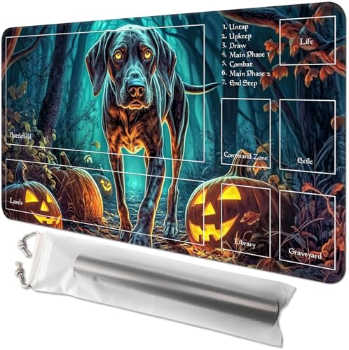 GYSYZJDH Kartenspielmatte für MTG & TCG, 61 x 35,6 cm, rutschfeste magische Spielmatte & Zonen, strapazierfähige Gummi-Oberfläche, ideal für Kartenspiele & Brettspiele, tragbar mit Aufbewahrungstasche GYSYZJDH Kartenspielmatte für MTG & TCG, 61 x 35,6 cm, rutschfeste magische Spielmatte & Zonen, strapazierfähige Gummi-Oberfläche, ideal für Kartenspiele & Brettspiele, tragbar mit Aufbewahrungstasche von GYSYZJDH