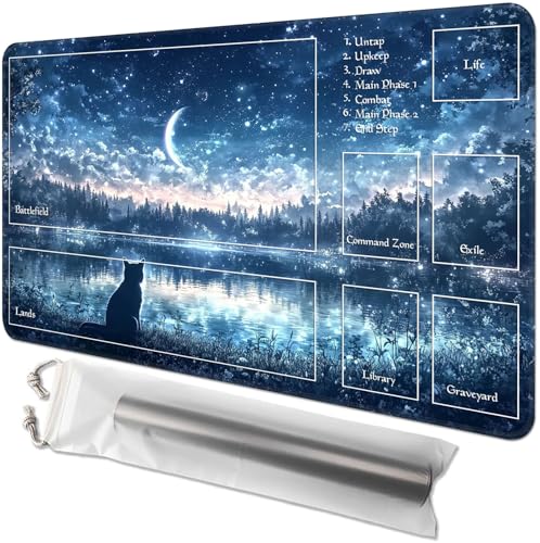 GYSYZJDH Kartenspielmatte für MTG & TCG, 61 x 35,6 cm, rutschfeste magische Spielmatte & Zonen, strapazierfähige Gummi-Oberfläche, ideal für Kartenspiele & Brettspiele, tragbar mit Aufbewahrungstasche GYSYZJDH Kartenspielmatte für MTG & TCG, 61 x 35,6 cm, rutschfeste magische Spielmatte & Zonen, strapazierfähige Gummi-Oberfläche, ideal für Kartenspiele & Brettspiele, tragbar mit Aufbewahrungstasche von GYSYZJDH