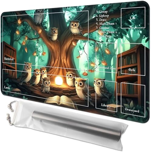 GYSYZJDH Kartenspielmatte für MTG & TCG, 61 x 35,6 cm, rutschfeste magische Spielmatte & Zonen, strapazierfähige Gummi-Oberfläche, ideal für Kartenspiele & Brettspiele, tragbar mit Aufbewahrungstasche GYSYZJDH Kartenspielmatte für MTG & TCG, 61 x 35,6 cm, rutschfeste magische Spielmatte & Zonen, strapazierfähige Gummi-Oberfläche, ideal für Kartenspiele & Brettspiele, tragbar mit Aufbewahrungstasche von GYSYZJDH