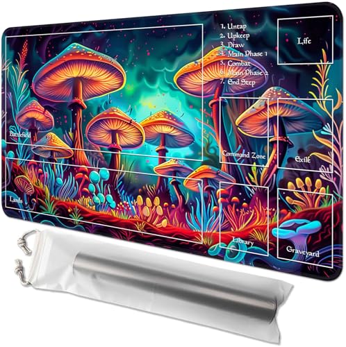 GYSYZJDH Kartenspielmatte für MTG & TCG, 61 x 35,6 cm, rutschfeste magische Spielmatte & Zonen, strapazierfähige Gummi-Oberfläche, ideal für Kartenspiele & Brettspiele, tragbar mit Aufbewahrungstasche GYSYZJDH Kartenspielmatte für MTG & TCG, 61 x 35,6 cm, rutschfeste magische Spielmatte & Zonen, strapazierfähige Gummi-Oberfläche, ideal für Kartenspiele & Brettspiele, tragbar mit Aufbewahrungstasche von GYSYZJDH