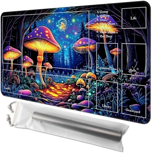 GYSYZJDH Kartenspielmatte für MTG & TCG, 61 x 35,6 cm, rutschfeste magische Spielmatte & Zonen, strapazierfähige Gummi-Oberfläche, ideal für Kartenspiele & Brettspiele, tragbar mit Aufbewahrungstasche GYSYZJDH Kartenspielmatte für MTG & TCG, 61 x 35,6 cm, rutschfeste magische Spielmatte & Zonen, strapazierfähige Gummi-Oberfläche, ideal für Kartenspiele & Brettspiele, tragbar mit Aufbewahrungstasche von GYSYZJDH