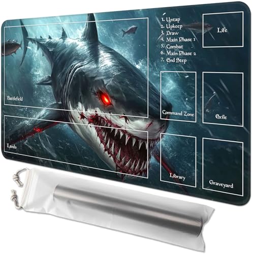 GYSYZJDH Kartenspielmatte für MTG & TCG, 61 x 35,6 cm, rutschfeste magische Spielmatte & Zonen, strapazierfähige Gummi-Oberfläche, ideal für Kartenspiele & Brettspiele, tragbar mit Aufbewahrungstasche GYSYZJDH Kartenspielmatte für MTG & TCG, 61 x 35,6 cm, rutschfeste magische Spielmatte & Zonen, strapazierfähige Gummi-Oberfläche, ideal für Kartenspiele & Brettspiele, tragbar mit Aufbewahrungstasche von GYSYZJDH