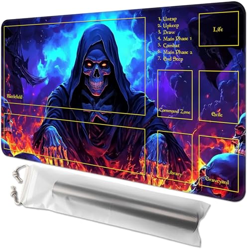 GYSYZJDH Kartenspielmatte für MTG & TCG, 61 x 35,6 cm, rutschfeste magische Spielmatte & Zonen, strapazierfähige Gummi-Oberfläche, ideal für Kartenspiele & Brettspiele, tragbar mit Aufbewahrungstasche GYSYZJDH Kartenspielmatte für MTG & TCG, 61 x 35,6 cm, rutschfeste magische Spielmatte & Zonen, strapazierfähige Gummi-Oberfläche, ideal für Kartenspiele & Brettspiele, tragbar mit Aufbewahrungstasche von GYSYZJDH