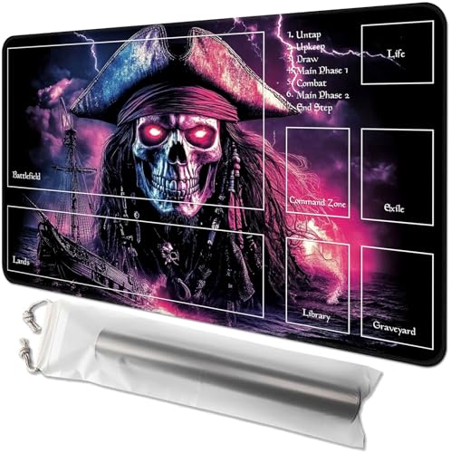 GYSYZJDH Kartenspielmatte für MTG & TCG, 61 x 35,6 cm, rutschfeste magische Spielmatte & Zonen, strapazierfähige Gummi-Oberfläche, ideal für Kartenspiele & Brettspiele, tragbar mit Aufbewahrungstasche GYSYZJDH Kartenspielmatte für MTG & TCG, 61 x 35,6 cm, rutschfeste magische Spielmatte & Zonen, strapazierfähige Gummi-Oberfläche, ideal für Kartenspiele & Brettspiele, tragbar mit Aufbewahrungstasche von GYSYZJDH
