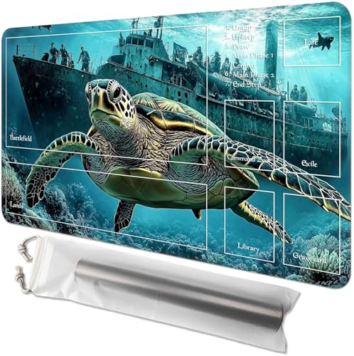 GYSYZJDH Kartenspielmatte für MTG & TCG, 61 x 35,6 cm, rutschfeste magische Spielmatte & Zonen, strapazierfähige Gummi-Oberfläche, ideal für Kartenspiele & Brettspiele, tragbar mit Aufbewahrungstasche GYSYZJDH Kartenspielmatte für MTG & TCG, 61 x 35,6 cm, rutschfeste magische Spielmatte & Zonen, strapazierfähige Gummi-Oberfläche, ideal für Kartenspiele & Brettspiele, tragbar mit Aufbewahrungstasche von GYSYZJDH