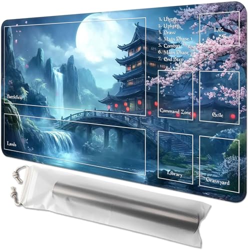 GYSYZJDH Kartenspielmatte für MTG & TCG, 61 x 35,6 cm, rutschfeste magische Spielmatte & Zonen, strapazierfähige Gummi-Oberfläche, ideal für Kartenspiele & Brettspiele, tragbar mit Aufbewahrungstasche GYSYZJDH Kartenspielmatte für MTG & TCG, 61 x 35,6 cm, rutschfeste magische Spielmatte & Zonen, strapazierfähige Gummi-Oberfläche, ideal für Kartenspiele & Brettspiele, tragbar mit Aufbewahrungstasche von GYSYZJDH