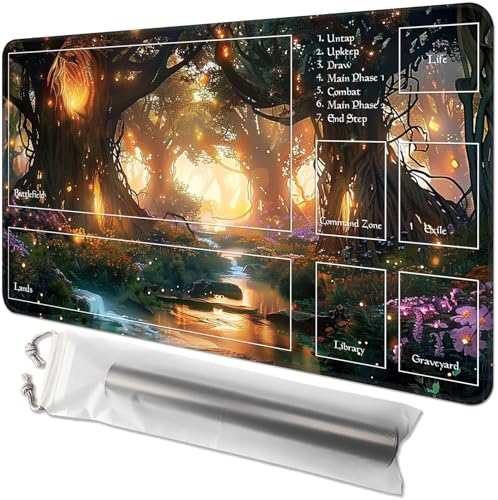 GYSYZJDH Kartenspielmatte für MTG & TCG, 61 x 35,6 cm, rutschfeste magische Spielmatte & Zonen, strapazierfähige Gummi-Oberfläche, ideal für Kartenspiele & Brettspiele, tragbar mit GYSYZJDH Kartenspielmatte für MTG & TCG, 61 x 35,6 cm, rutschfeste magische Spielmatte & Zonen, strapazierfähige Gummi-Oberfläche, ideal für Kartenspiele & Brettspiele, tragbar mit von GYSYZJDH