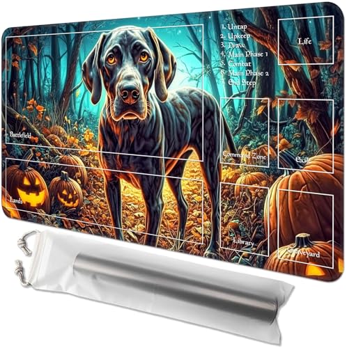 GYSYZJDH Kartenspielmatte für MTG & TCG, 61.0x35.6 cm rutschfeste magische Playmat & Zonen, strapazierfähige Gummi-Oberfläche, ideal für Kartenspiele & Brettspiele, tragbar mit Aufbewahrungstasche, GYSYZJDH Kartenspielmatte für MTG & TCG, 61.0x35.6 cm rutschfeste magische Playmat & Zonen, strapazierfähige Gummi-Oberfläche, ideal für Kartenspiele & Brettspiele, tragbar mit Aufbewahrungstasche, von GYSYZJDH