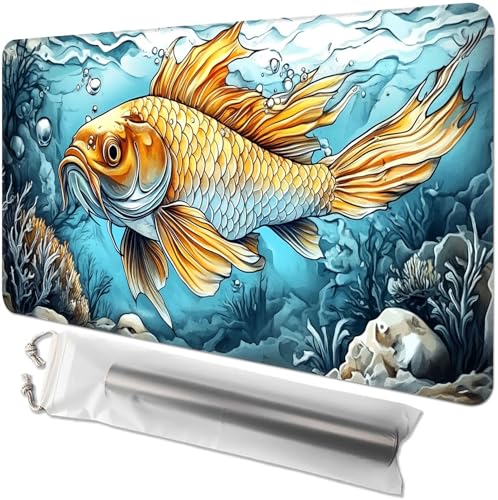 Kartenspiel-Spielmatte für MTG & TCG, 61 x 35,6 cm, rutschfeste magische Spielmatte, strapazierfähige Gummi-Oberfläche, ideal für Kartenspiele & Brettspiele, tragbar mit Aufbewahrungstasche, Wels Kartenspiel-Spielmatte für MTG & TCG, 61 x 35,6 cm, rutschfeste magische Spielmatte, strapazierfähige Gummi-Oberfläche, ideal für Kartenspiele & Brettspiele, tragbar mit Aufbewahrungstasche, Wels von GYSYZJDH