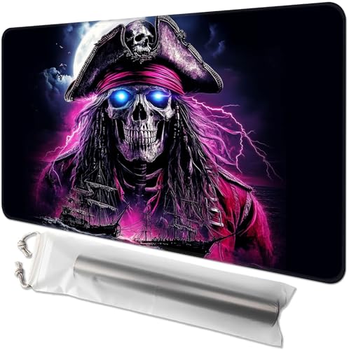 Kartenspiel-Spielmatte für MTG & TCG, 61 x 35,6 cm, rutschfeste magische Spielmatte, strapazierfähige Gummi-Oberfläche, ideal für Kartenspiele & Brettspiele, tragbar mit Aufbewahrungstasche, Totenkopf Kartenspiel-Spielmatte für MTG & TCG, 61 x 35,6 cm, rutschfeste magische Spielmatte, strapazierfähige Gummi-Oberfläche, ideal für Kartenspiele & Brettspiele, tragbar mit Aufbewahrungstasche, Totenkopf von GYSYZJDH
