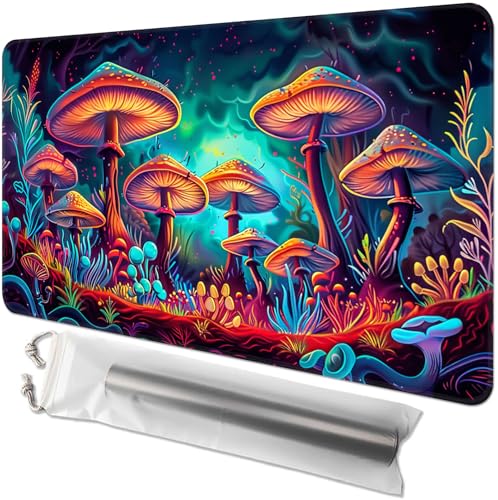 Kartenspiel-Spielmatte für MTG & TCG, 61 x 35,6 cm, rutschfeste magische Spielmatte, strapazierfähige Gummi-Oberfläche, ideal für Kartenspiele & Brettspiele, tragbar mit Aufbewahrungstasche, Pilze Kartenspiel-Spielmatte für MTG & TCG, 61 x 35,6 cm, rutschfeste magische Spielmatte, strapazierfähige Gummi-Oberfläche, ideal für Kartenspiele & Brettspiele, tragbar mit Aufbewahrungstasche, Pilze von GYSYZJDH