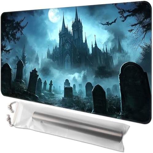 Kartenspiel-Spielmatte für MTG & TCG, 61 x 35,6 cm, rutschfeste magische Spielmatte, strapazierfähige Gummi-Oberfläche, ideal für Kartenspiele & Brettspiele, tragbar mit Aufbewahrungstasche, gotischer Kartenspiel-Spielmatte für MTG & TCG, 61 x 35,6 cm, rutschfeste magische Spielmatte, strapazierfähige Gummi-Oberfläche, ideal für Kartenspiele & Brettspiele, tragbar mit Aufbewahrungstasche, gotischer von GYSYZJDH