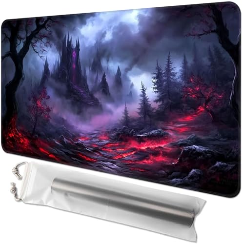 Kartenspiel-Spielmatte für MTG & TCG, 61 x 35,6 cm, rutschfeste magische Spielmatte, strapazierfähige Gummi-Oberfläche, ideal für Kartenspiele & Brettspiele, tragbar mit Aufbewahrungstasche, Dark Kartenspiel-Spielmatte für MTG & TCG, 61 x 35,6 cm, rutschfeste magische Spielmatte, strapazierfähige Gummi-Oberfläche, ideal für Kartenspiele & Brettspiele, tragbar mit Aufbewahrungstasche, Dark von GYSYZJDH