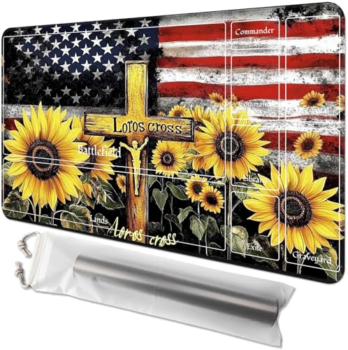 for MTG Playmat with Zones - 61.0 cm x 35.6 cm TCG Card & Board Game Mat, Smooth Surface, Non-Slip Base, Includes Free Storage Bag, Doubles as Desk Mousepad, American Flag for MTG Playmat with Zones - 61.0 cm x 35.6 cm TCG Card & Board Game Mat, Smooth Surface, Non-Slip Base, Includes Free Storage Bag, Doubles as Desk Mousepad, American Flag von GYSYZJDH