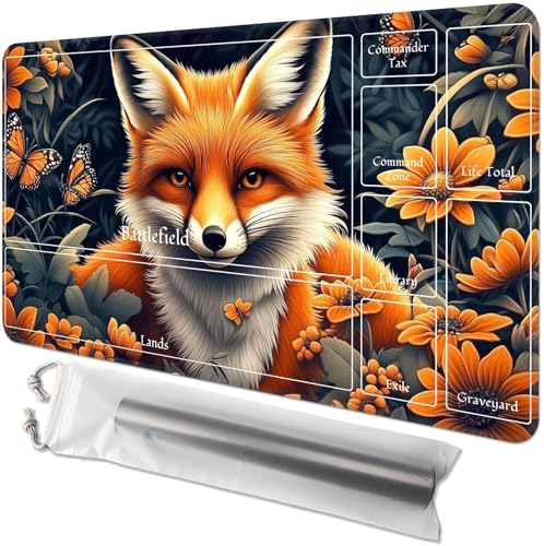 for MTG Playmat with Zones - 61.0 cm x 35.6 cm TCG Card & Board Game Mat, Smooth Surface, Non-Slip Base, Includes Free Storage Bag, Doubles as Desk Mousepad, Beautiful Fox for MTG Playmat with Zones - 61.0 cm x 35.6 cm TCG Card & Board Game Mat, Smooth Surface, Non-Slip Base, Includes Free Storage Bag, Doubles as Desk Mousepad, Beautiful Fox von GYSYZJDH