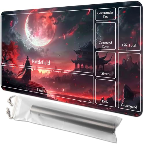 for MTG Playmat with Zones - 61.0 cm x 35.6 cm TCG Card & Board Game Mat, Smooth Surface, Non-Slip Base, Includes Free Storage Bag, Doubles as Desk Mousepad, Bloody Moonlight for MTG Playmat with Zones - 61.0 cm x 35.6 cm TCG Card & Board Game Mat, Smooth Surface, Non-Slip Base, Includes Free Storage Bag, Doubles as Desk Mousepad, Bloody Moonlight von GYSYZJDH