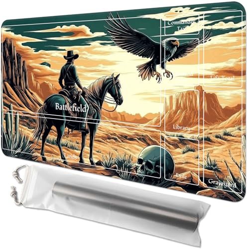 for MTG Playmat with Zones - 61.0 cm x 35.6 cm TCG Card & Board Game Mat, Smooth Surface, Non-Slip Base, Includes Free Storage Bag, Doubles as Desk Mousepad, Cowboy On Horseback for MTG Playmat with Zones - 61.0 cm x 35.6 cm TCG Card & Board Game Mat, Smooth Surface, Non-Slip Base, Includes Free Storage Bag, Doubles as Desk Mousepad, Cowboy On Horseback von GYSYZJDH