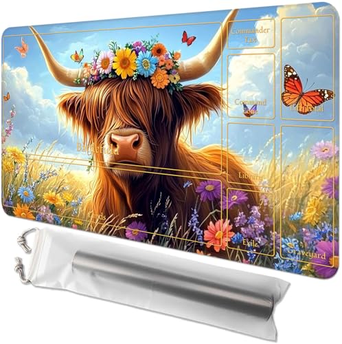 for MTG Playmat with Zones - 61.0 cm x 35.6 cm TCG Card & Board Game Mat, Smooth Surface, Non-Slip Base, Includes Free Storage Bag, Doubles as Desk Mousepad, Cute Highland Cow for MTG Playmat with Zones - 61.0 cm x 35.6 cm TCG Card & Board Game Mat, Smooth Surface, Non-Slip Base, Includes Free Storage Bag, Doubles as Desk Mousepad, Cute Highland Cow von GYSYZJDH