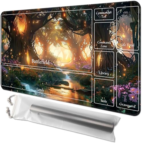 for MTG Playmat with Zones - 61.0 cm x 35.6 cm TCG Card & Board Game Mat, Smooth Surface, Non-Slip Base, Includes Free Storage Bag, Doubles as Desk Mousepad, Glowing Forest for MTG Playmat with Zones - 61.0 cm x 35.6 cm TCG Card & Board Game Mat, Smooth Surface, Non-Slip Base, Includes Free Storage Bag, Doubles as Desk Mousepad, Glowing Forest von GYSYZJDH