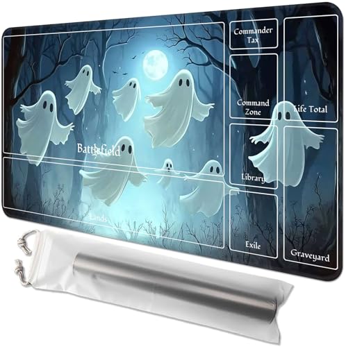 for MTG Playmat with Zones - 61.0 cm x 35.6 cm TCG Card & Board Game Mat, Smooth Surface, Non-Slip Base, Includes Free Storage Bag, Doubles as Desk Mousepad, Group of Ghosts for MTG Playmat with Zones - 61.0 cm x 35.6 cm TCG Card & Board Game Mat, Smooth Surface, Non-Slip Base, Includes Free Storage Bag, Doubles as Desk Mousepad, Group of Ghosts von GYSYZJDH