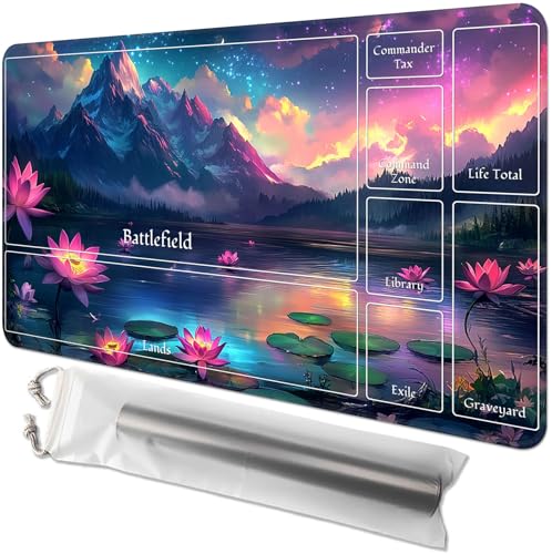 for MTG Playmat with Zones - 61.0 cm x 35.6 cm TCG Card & Board Game Mat, Smooth Surface, Non-Slip Base, Includes Free Storage Bag, Doubles as Desk Mousepad, Lotus Landscape for MTG Playmat with Zones - 61.0 cm x 35.6 cm TCG Card & Board Game Mat, Smooth Surface, Non-Slip Base, Includes Free Storage Bag, Doubles as Desk Mousepad, Lotus Landscape von GYSYZJDH