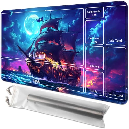 for MTG Playmat with Zones - 61.0 cm x 35.6 cm TCG Card & Board Game Mat, Smooth Surface, Non-Slip Base, Includes Free Storage Bag, Doubles as Desk Mousepad, Pirate Ship for MTG Playmat with Zones - 61.0 cm x 35.6 cm TCG Card & Board Game Mat, Smooth Surface, Non-Slip Base, Includes Free Storage Bag, Doubles as Desk Mousepad, Pirate Ship von GYSYZJDH