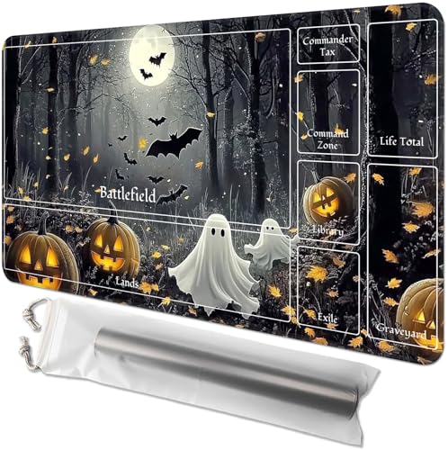 for MTG Playmat with Zones - 61.0 cm x 35.6 cm TCG Card & Board Game Mat, Smooth Surface, Non-Slip Base, Includes Free Storage Bag, Doubles as Desk Mousepad, Pumpkins Bats for MTG Playmat with Zones - 61.0 cm x 35.6 cm TCG Card & Board Game Mat, Smooth Surface, Non-Slip Base, Includes Free Storage Bag, Doubles as Desk Mousepad, Pumpkins Bats von GYSYZJDH