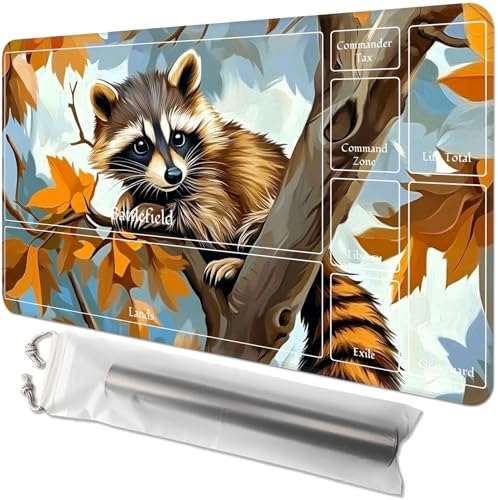 for MTG Playmat with Zones - 61.0 cm x 35.6 cm TCG Card & Board Game Mat, Smooth Surface, Non-Slip Base, Includes Free Storage Bag, Doubles as Desk Mousepad, Raccoon Perched for MTG Playmat with Zones - 61.0 cm x 35.6 cm TCG Card & Board Game Mat, Smooth Surface, Non-Slip Base, Includes Free Storage Bag, Doubles as Desk Mousepad, Raccoon Perched von GYSYZJDH
