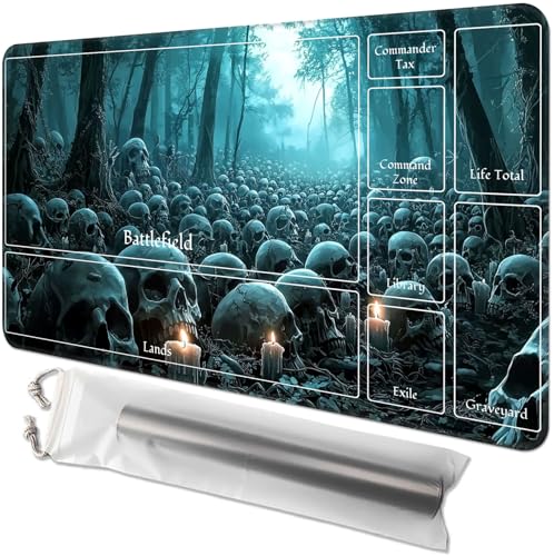 for MTG Playmat with Zones - 61.0 cm x 35.6 cm TCG Card & Board Game Mat, Smooth Surface, Non-Slip Base, Includes Free Storage Bag, Doubles as Desk Mousepad, Skull Forest for MTG Playmat with Zones - 61.0 cm x 35.6 cm TCG Card & Board Game Mat, Smooth Surface, Non-Slip Base, Includes Free Storage Bag, Doubles as Desk Mousepad, Skull Forest von GYSYZJDH