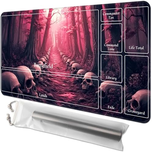for MTG Playmat with Zones - 61.0 cm x 35.6 cm TCG Card & Board Game Mat, Smooth Surface, Non-Slip Base, Includes Free Storage Bag, Doubles as Desk Mousepad, Skulls Forest for MTG Playmat with Zones - 61.0 cm x 35.6 cm TCG Card & Board Game Mat, Smooth Surface, Non-Slip Base, Includes Free Storage Bag, Doubles as Desk Mousepad, Skulls Forest von GYSYZJDH
