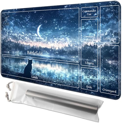for MTG Playmat with Zones - 61.0 cm x 35.6 cm TCG Card & Board Game Mat, Smooth Surface, Non-Slip Base, Includes Free Storage Bag, Doubles as Desk Mousepad, Starry Sky Crescent for MTG Playmat with Zones - 61.0 cm x 35.6 cm TCG Card & Board Game Mat, Smooth Surface, Non-Slip Base, Includes Free Storage Bag, Doubles as Desk Mousepad, Starry Sky Crescent von GYSYZJDH