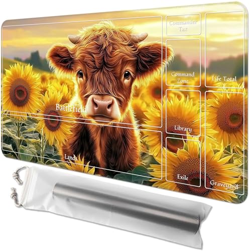 for MTG Playmat with Zones - 61.0 cm x 35.6 cm TCG Card & Board Game Mat, Smooth Surface, Non-Slip Base, Includes Free Storage Bag, Doubles as Desk Mousepad, Sunflower Cow for MTG Playmat with Zones - 61.0 cm x 35.6 cm TCG Card & Board Game Mat, Smooth Surface, Non-Slip Base, Includes Free Storage Bag, Doubles as Desk Mousepad, Sunflower Cow von GYSYZJDH