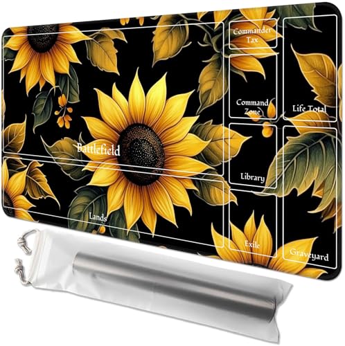 for MTG Playmat with Zones - 61.0 cm x 35.6 cm TCG Card & Board Game Mat, Smooth Surface, Non-Slip Base, Includes Free Storage Bag, Doubles as Desk Mousepad, Sunflowers for MTG Playmat with Zones - 61.0 cm x 35.6 cm TCG Card & Board Game Mat, Smooth Surface, Non-Slip Base, Includes Free Storage Bag, Doubles as Desk Mousepad, Sunflowers von GYSYZJDH