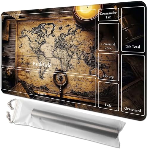 for MTG Playmat with Zones - 61.0 cm x 35.6 cm TCG Card & Board Game Mat, Smooth Surface, Non-Slip Base, Includes Free Storage Bag, Doubles as Desk Mousepad, an Old Map for MTG Playmat with Zones - 61.0 cm x 35.6 cm TCG Card & Board Game Mat, Smooth Surface, Non-Slip Base, Includes Free Storage Bag, Doubles as Desk Mousepad, an Old Map von GYSYZJDH