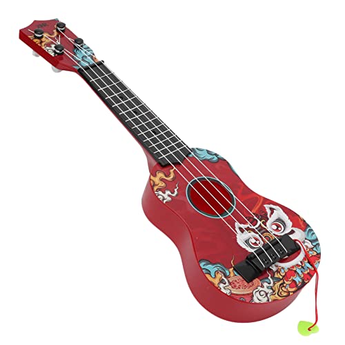 GYZOUKA 17inch Kinder Spielzeug Klassische Ukulele, Kinderspielzeuggitarre, 4 Strings Mini -Gitarre für Kinder ab 3 Jahren, Rot, Blau (Rot) von GYZOUKA