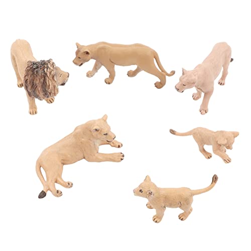 GYZOUKA 6 PCs Lion Model Set Lifelicy Mini Wild Animals Statue Family Lion Figuren Dekoration für das Schulprojekt GYZOUKA 6 PCs Lion Model Set Lifelicy Mini Wild Animals Statue Family Lion Figuren Dekoration für das Schulprojekt von GYZOUKA