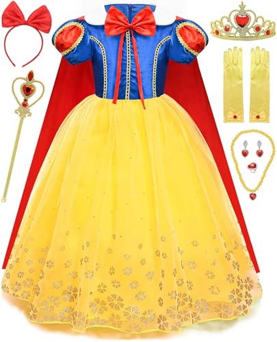 GZ-LAOPAITOU Prinzessinnen-Kostüm für Mädchen, Prinzessinnen-Kostüm für Kinder, Halloween, Cosplay, Geburtstagsparty, Verkleiden mit Umhang, Gelb, 5–6 Jahre GZ-LAOPAITOU Prinzessinnen-Kostüm für Mädchen, Prinzessinnen-Kostüm für Kinder, Halloween, Cosplay, Geburtstagsparty, Verkleiden mit Umhang, Gelb, 5–6 Jahre von GZ-LAOPAITOU