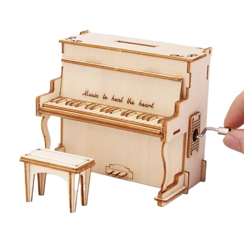Für Erwachsene,Holz Klavier Musikbox Puzzle Bausatz Modell | Handgefertigtes Puzzle Bauset Für Alle Altersgruppen Für Erwachsene,Holz Klavier Musikbox Puzzle Bausatz Modell | Handgefertigtes Puzzle Bauset Für Alle Altersgruppen von GZBMEZS
