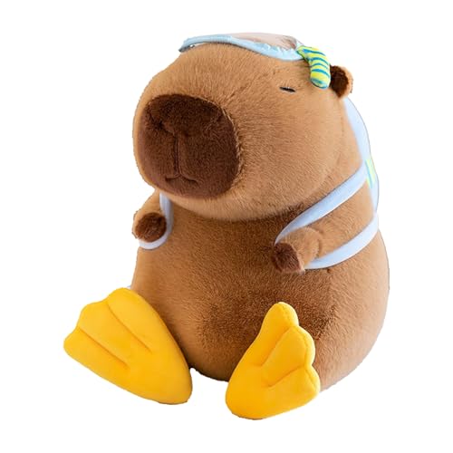 GZBMEZS Capybara Plüschtier - Niedliches Dekorations Kuscheltier - Weiches Tragbares Spielzeug mit Badeanzug für Babys, Kinder und Erwachsene Zuhause, Auto und Abschluss GZBMEZS Capybara Plüschtier - Niedliches Dekorations Kuscheltier - Weiches Tragbares Spielzeug mit Badeanzug für Babys, Kinder und Erwachsene Zuhause, Auto und Abschluss von GZBMEZS