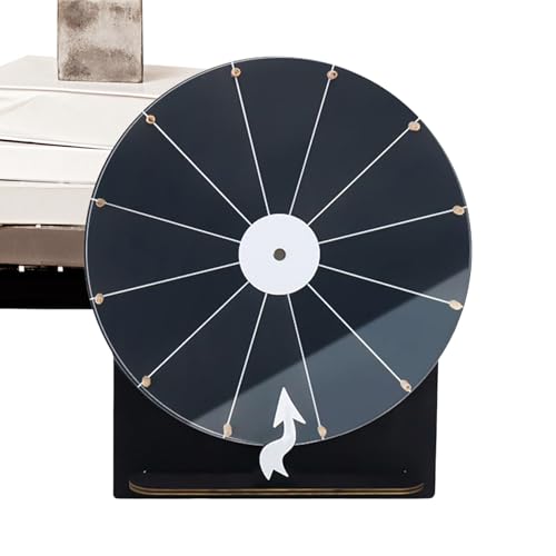 GZBMEZS Glücksrad Spinner | 28 cm Roulette Rad Aus Holz - Drehendes Familienspiel Nacht Zubehör für Klassenraum Belohnungen Messe Feiertagsfeiern Kindergeburtstag Jugendliche Erwachsene von GZBMEZS