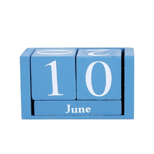 GZBMEZS Holzkalenderblöcke, Tägliche Desktop -Perpetual -Schreibtischkalender, Monatsdatum -Display -Blöcke Wiederverwendbare Dekoration, Tischkalender Für Bauernhause -Schreibtischzubehör von GZBMEZS
