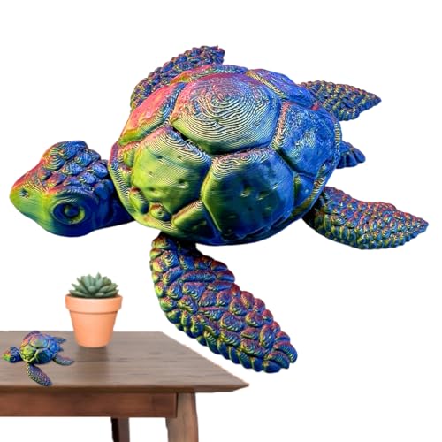 GZBMEZS Schildkröten Fidget Spielzeug - 3D gedruckte bewegliche Meeresschildkröten Statue für den Tisch,Wohnaccessoire Kompakte Tier Figur Für Jugendliche Erwachsene GZBMEZS Schildkröten Fidget Spielzeug - 3D gedruckte bewegliche Meeresschildkröten Statue für den Tisch,Wohnaccessoire Kompakte Tier Figur Für Jugendliche Erwachsene von GZBMEZS