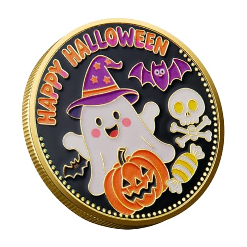 Halloween Münze | Happy Halloween Kürbis Gedenkmünze | Vintage Deko Für Tisch Vitrine Fans Sammler Geburtstag Feiertag Party Wohnzimmer Halloween Münze | Happy Halloween Kürbis Gedenkmünze | Vintage Deko Für Tisch Vitrine Fans Sammler Geburtstag Feiertag Party Wohnzimmer von GZBMEZS