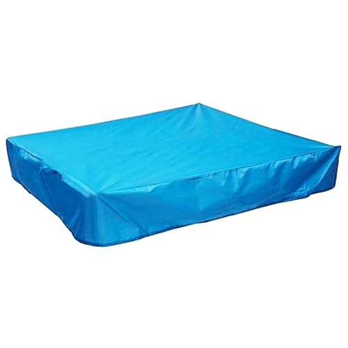 Sandkastenabdeckung, quadratisch, wasserdicht, Oxford-Stoff, Staubschutz, mit Kordelzug, Sandkastenabdeckung für Garten (blau, 200 x 200 x 20 cm) von GZCRDZ