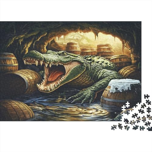 Krokodil Puzzlespiel 1000 Teile Jigsaw Puzzle 1000 Puzzle FüR Erwachsene Kinder Senioren Erwachsenen Puzzlespiel Puzzel 1000pcs (75x50cm) von GZCVBDYUY