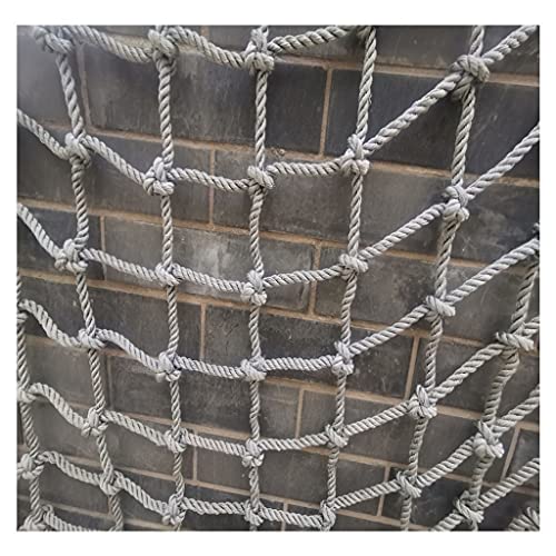 Kinder Outdoor-Kletternetze, handgewebte Netze, Retro dekorative Deckennetze, Treppen, Balkon Fallen Schutznetze (Color : 8mm-10cm, Size : 1X1m/3.3X3.3ft) von GZDCPHDPB